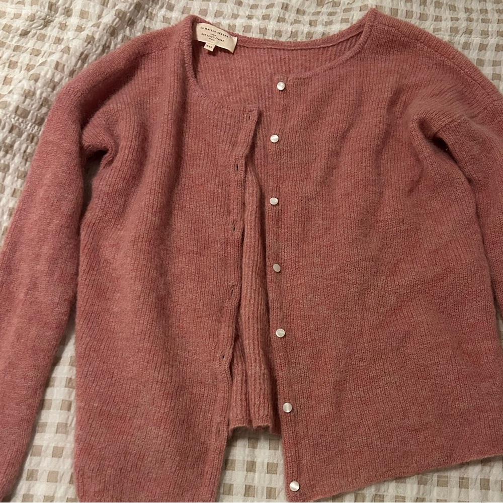 Sezane Gaspard Cardigan Rosewood XXS
